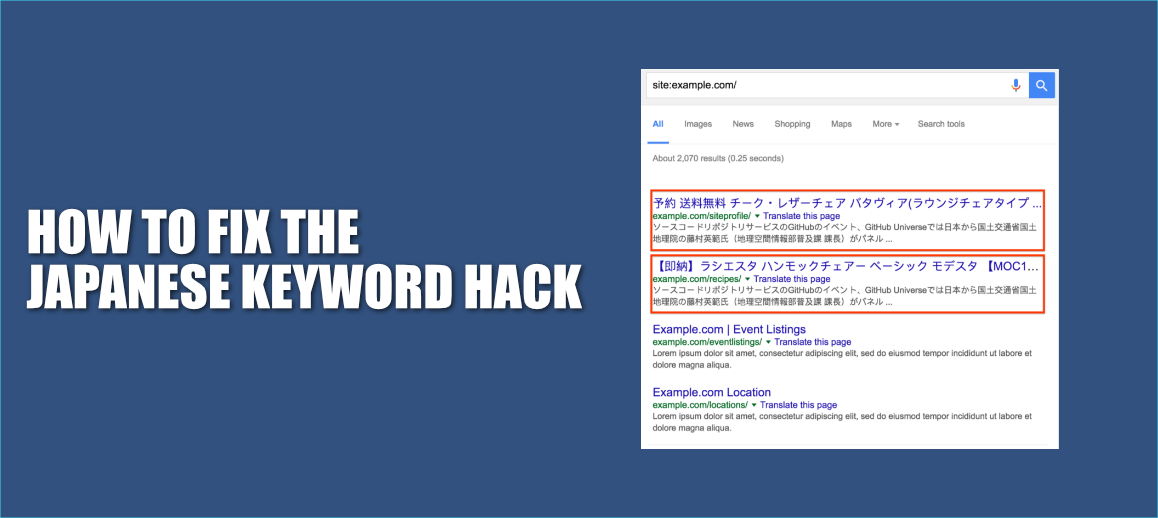 How to Identify and Fix the Japanese keyword hack