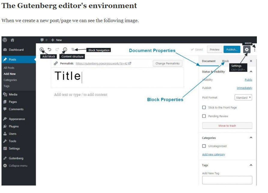 Introduction to Gutenberg WordPress editor