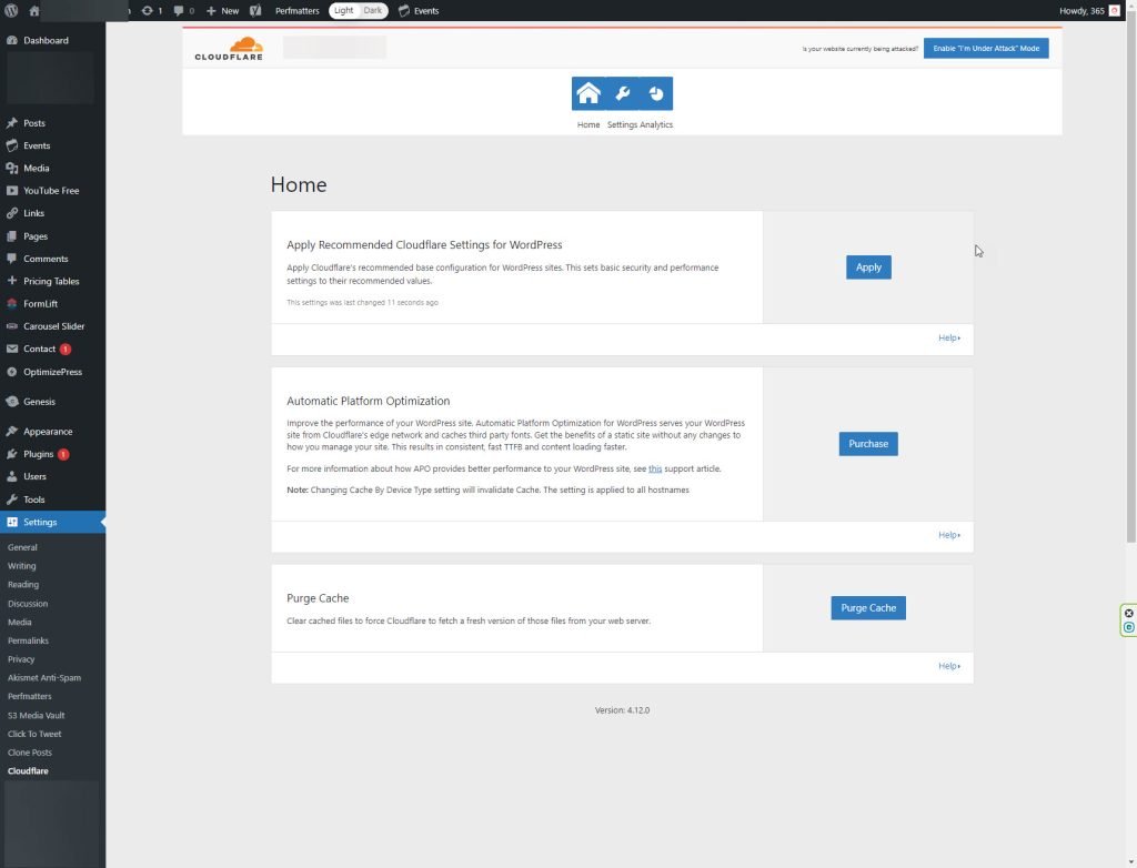 HSTS Settings for Cloudflare WordPress Plugin